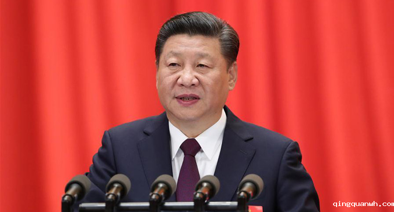 　　△2017年10月18日，中国共产党第十九次全国代表大会在北京召开，习近平代表第十八届中央委员会向大会作报告。